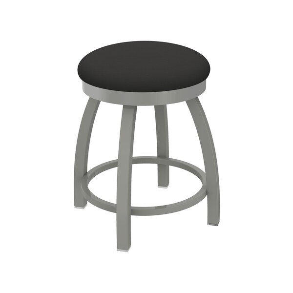 18" Swivel Vanity Stool, Nickel Finish, Canter Iron Seat